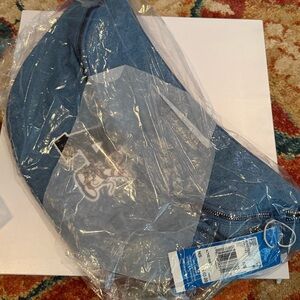 NWT adidas Women's Disney Originals Blue Denim Waist Bag
